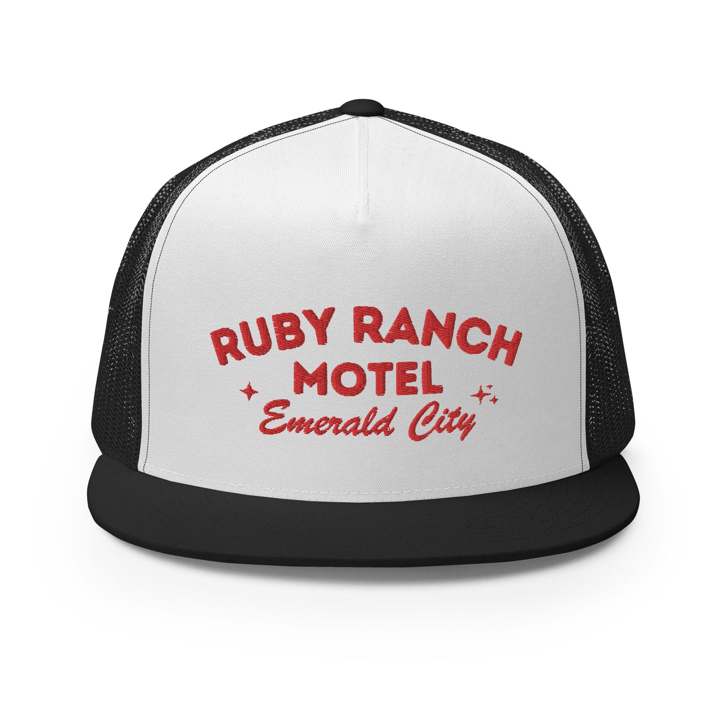 Ruby Ranch Motel Red Flat-Bill Trucker