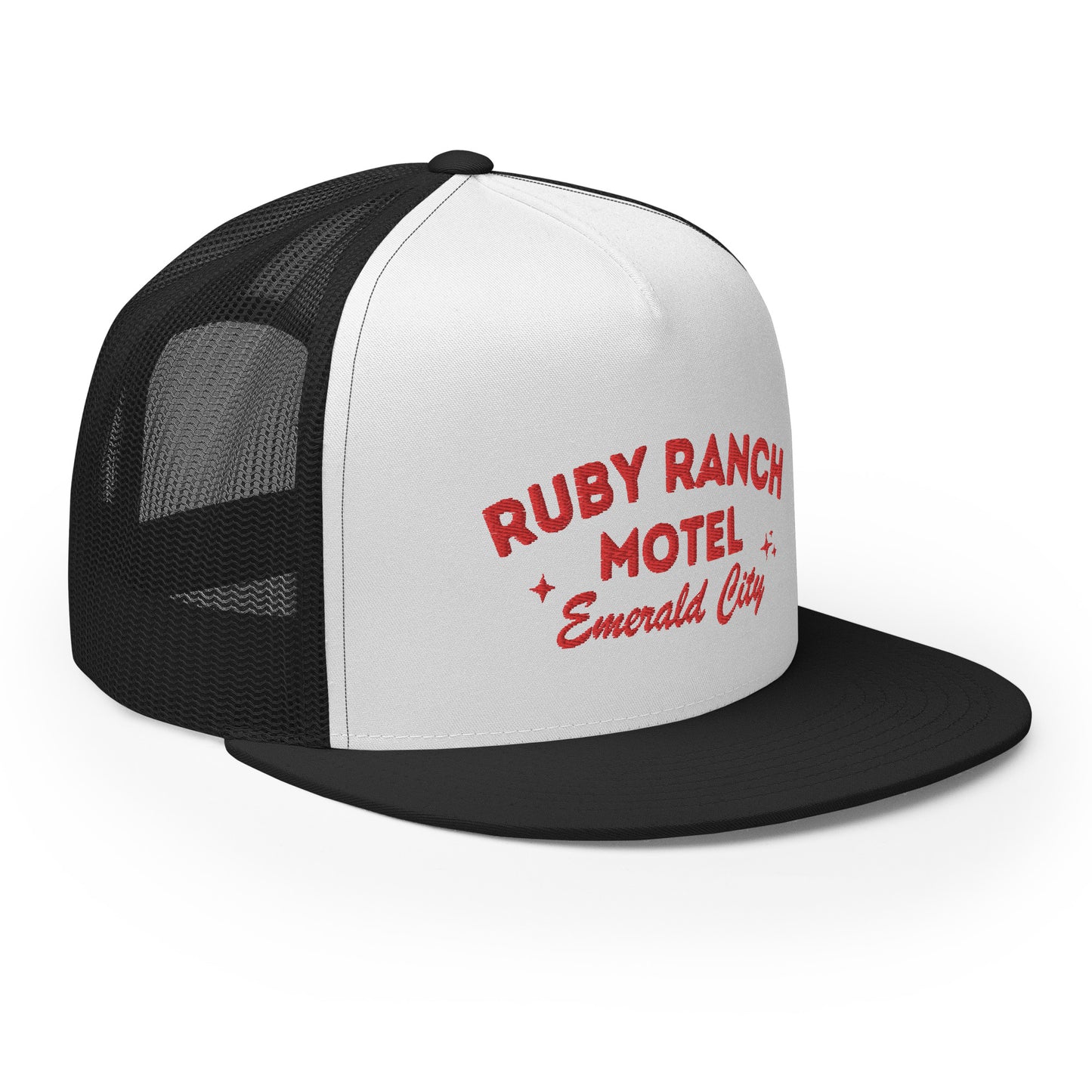 Ruby Ranch Motel Red Flat-Bill Trucker